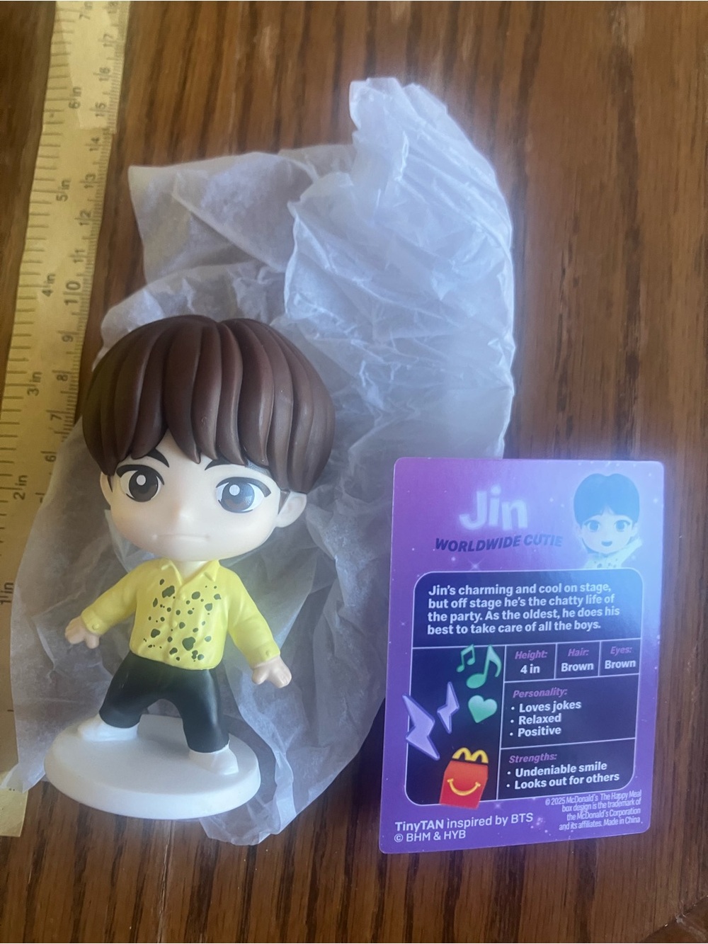 2025 McDonald's Happy Meal toy Jin BTS TinyTAN collection 4 inches